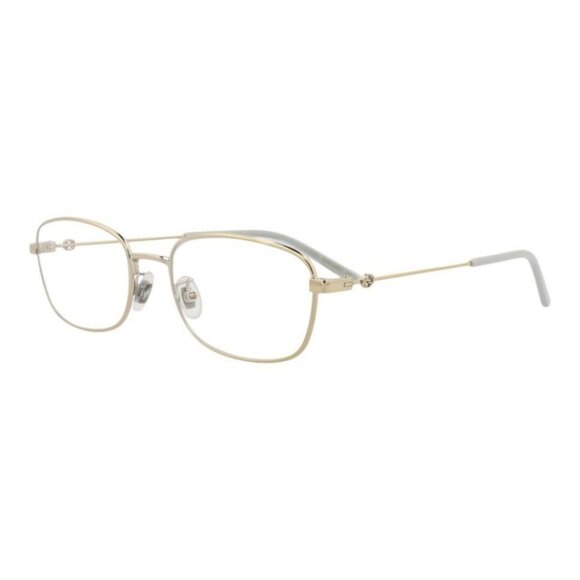Gucci Womens Square/Rectangle Gold Gold Transparent Fashion Designer Eyewear - Picture 1 of 4